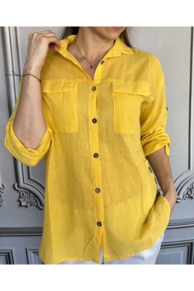 BUTTON DETAIL Poplin SHIRT