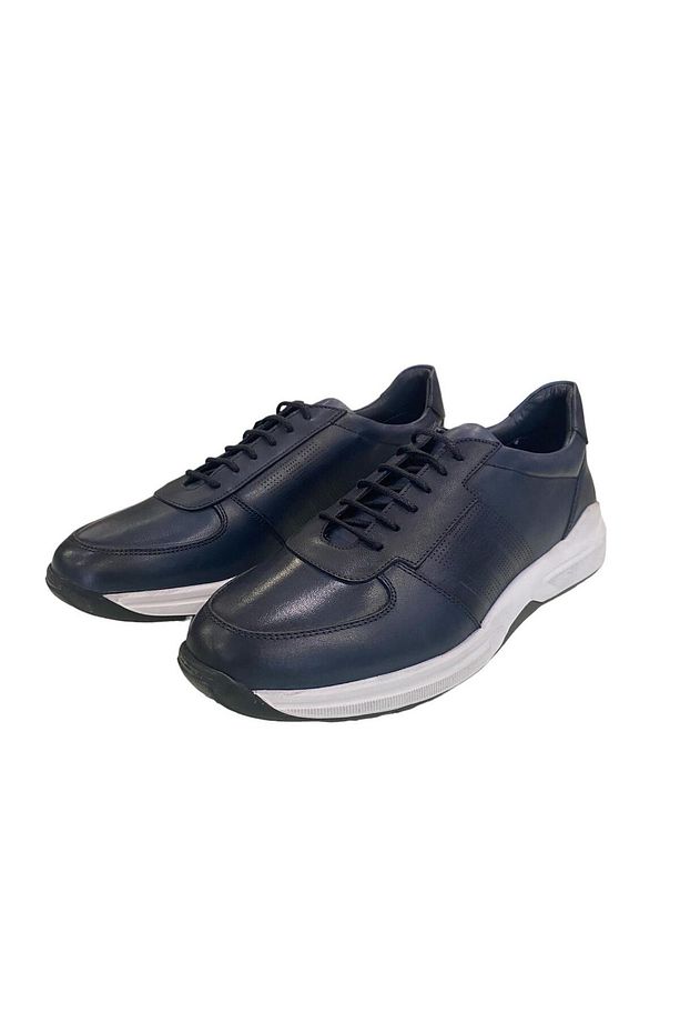 İnterview %100 Deri Eva Taban Sneaker Koyu Lacivert Ayakkabı - 1