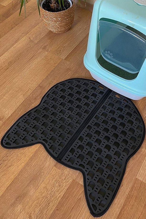 Kedi Kumu Paspası Kedi Tuvalet Önü Paspası Elekli Paspas Tuvaleti 50*50 cm Mama Halısı - 3