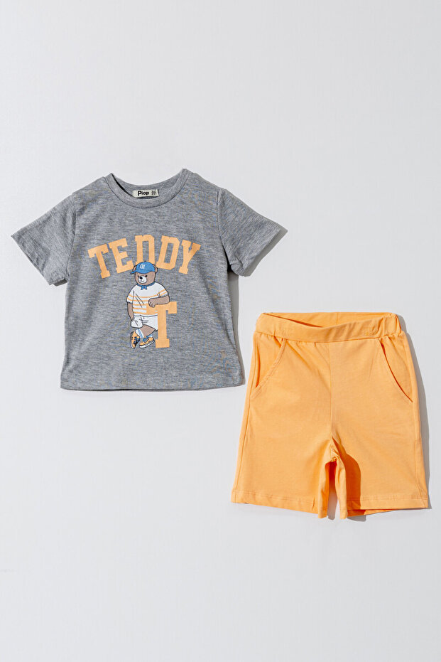 2-5 Years Boy's Cotton T-Shirt and Shorts Set - Summer