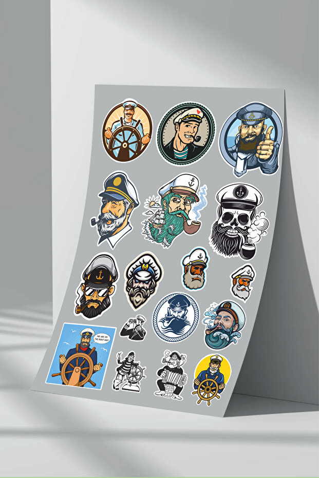 Sailor Captain Patterned Sticker Set