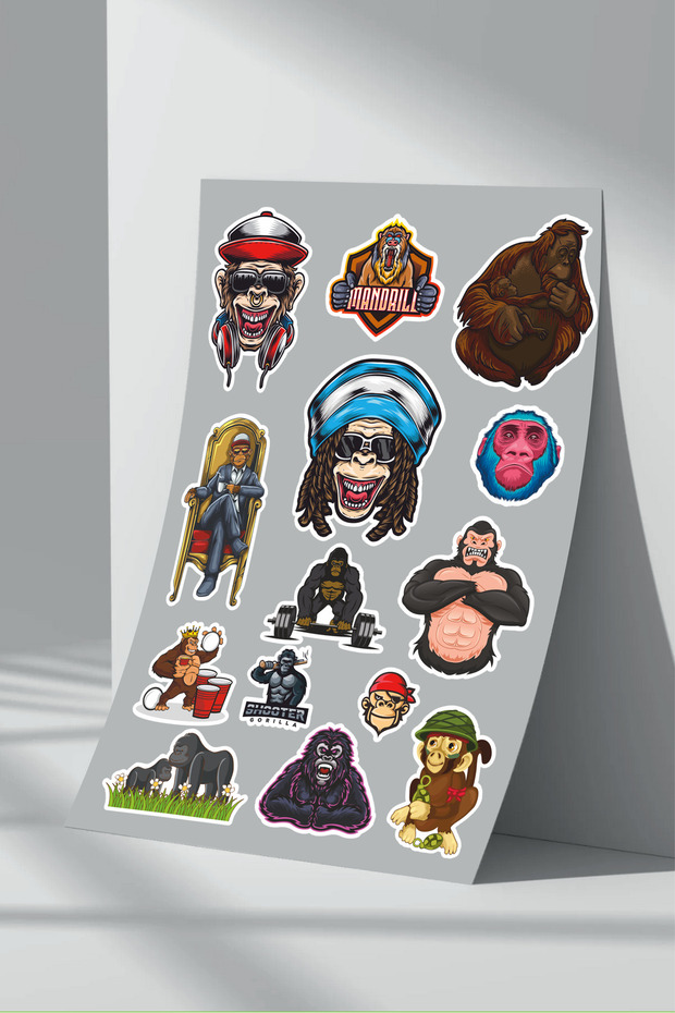 Gorilla Sticker Set (1)