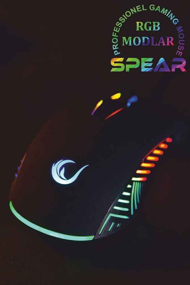 Spear Drag Clik + Macro + 7200 Dpı Rgb Ledli Professional Gaming Oyuncu Mouse - 7