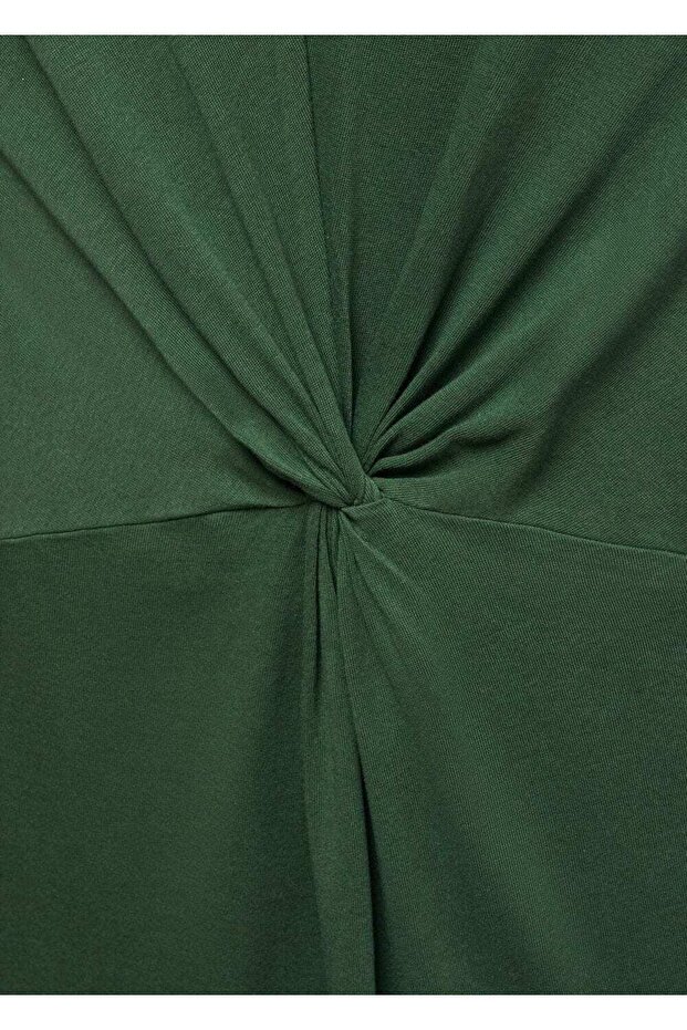 Düğümlü pamuklu elbise - 6