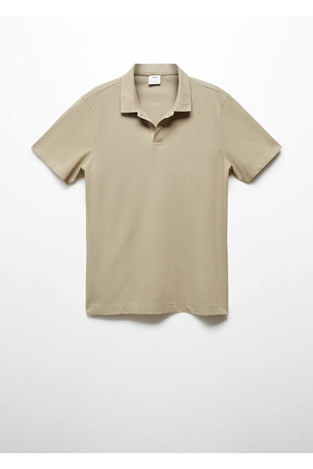 Pamuklu pike polo gömlek - 3