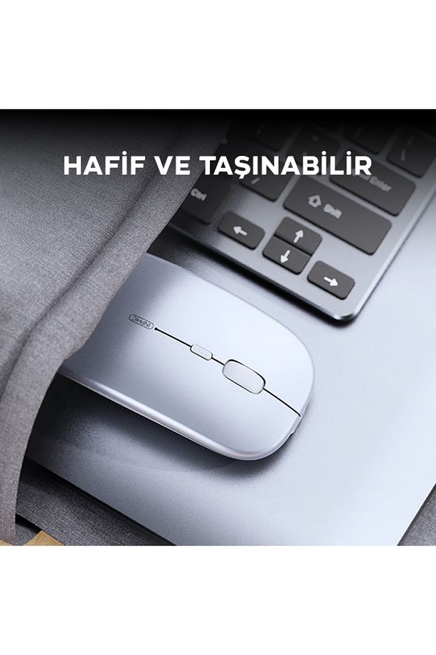 İNPHİC M1P Kablosuz Fare, Şarj Edilebilir Sessiz Kullanım Ultra İnce 2.4G USB Mouse - 2