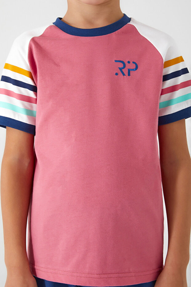 Rolypoly Section Patterned Pembe Erkek Çocuk Bermuda Takım - 4