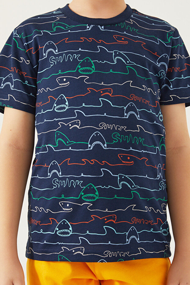 Ролойпой Шарк Паттерн Лациверт Чоловічий Дитячий Бермуди - 4