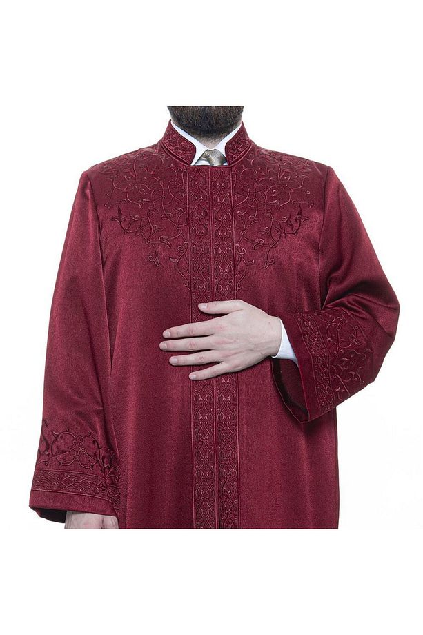 Lüks Mevlevi Imam Cübbesi Bordo - 4