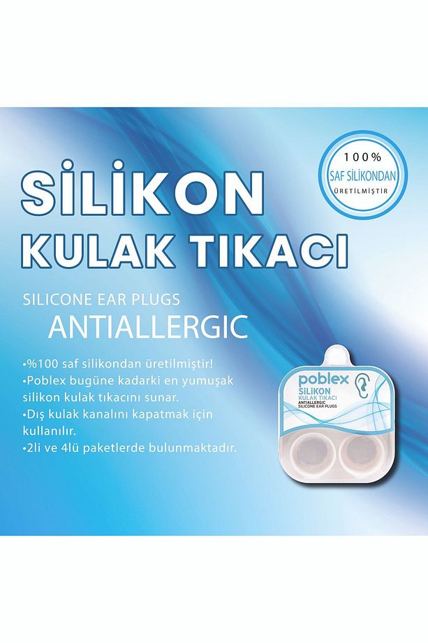Silikon Kulak Tıkacı 2 Çift (4 ADET) Kutulu - 3