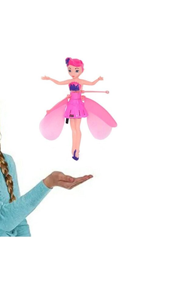 Pembe Hareket Sensörlü Uçan Sihirli Peri Elsa Uçan Peri Oyuncağı - 2
