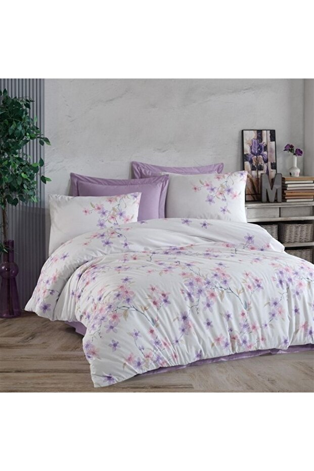Altınbaşak Ranforce Lava Puce Single Duvet Cover Set