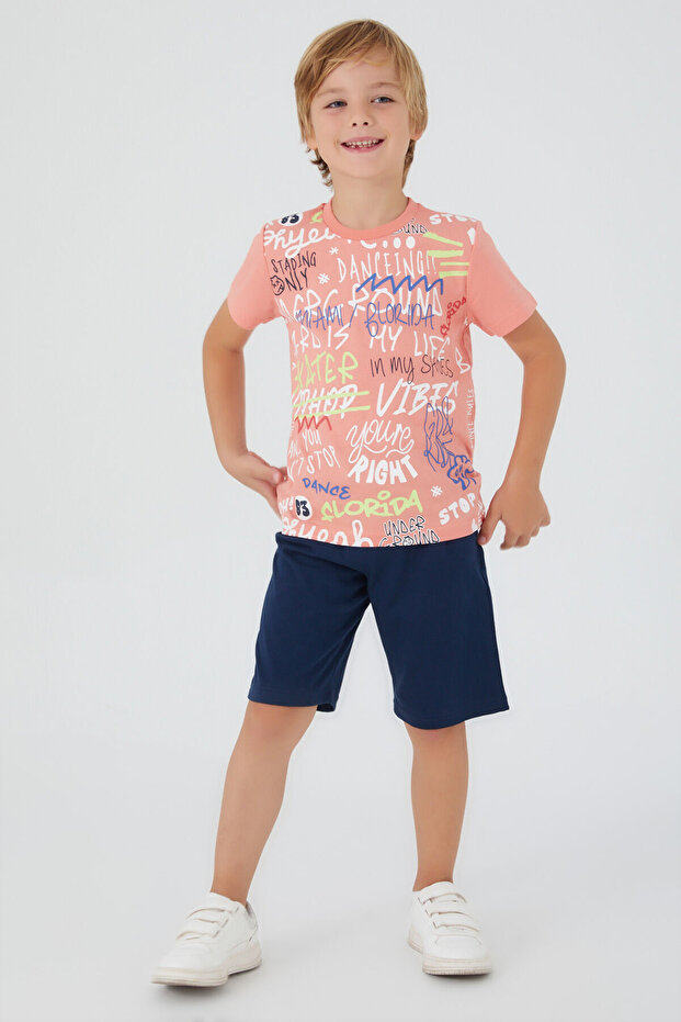 Rolypoly Boy's Pink Bermuda Σετ - 3