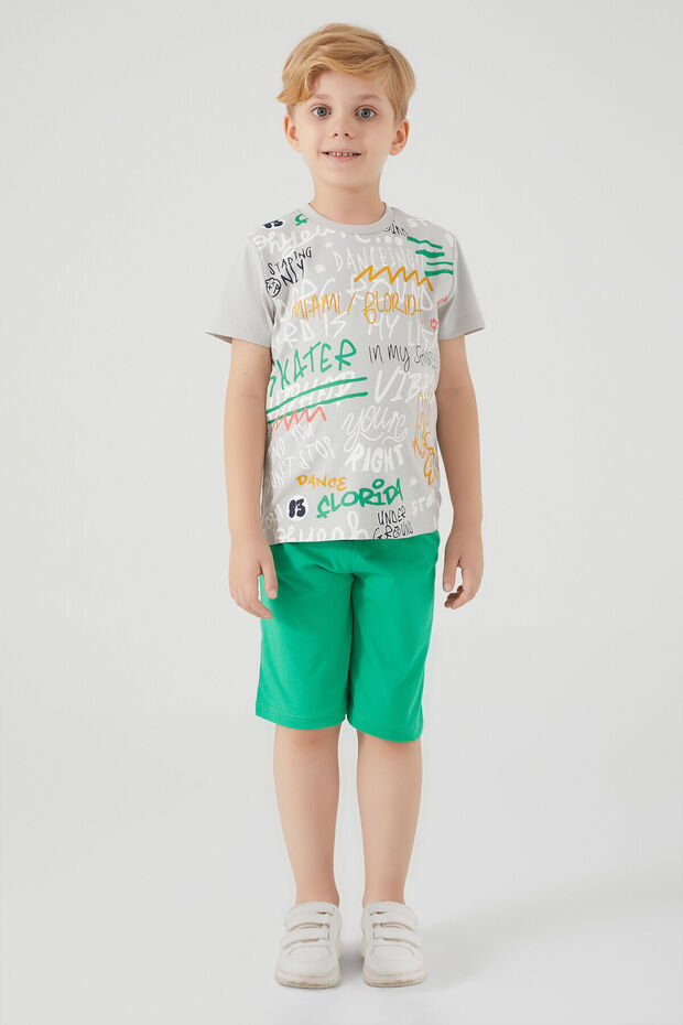 Boy's Gray Bermuda Suit - Rolypoly Dancing - 1