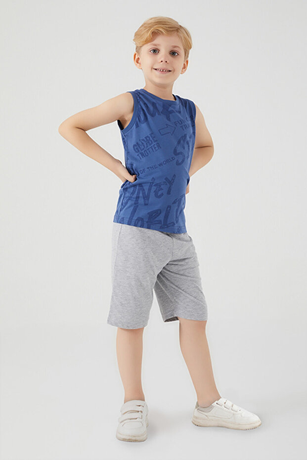 بدلة برمودا زرقاء للأولاد من روليبولي - 2