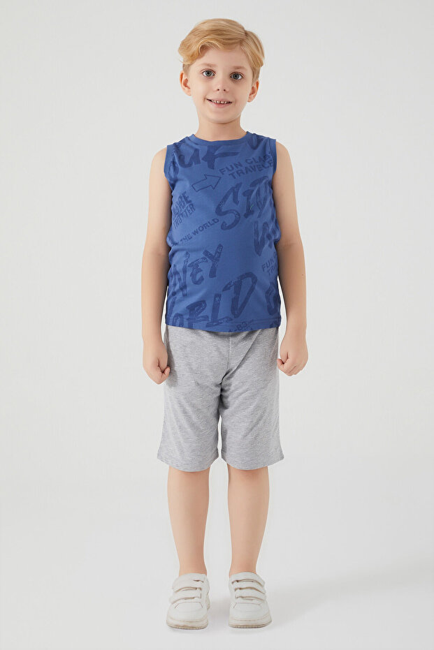 بدلة برمودا زرقاء للأولاد من روليبولي - 1