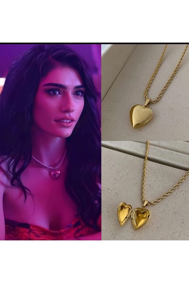 Dilber Steel Heart Necklace