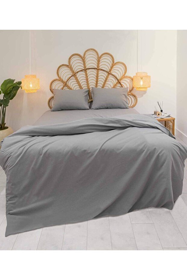Pacifico Duvet Cover Set Cotton Smoke Double 200x220 9557a