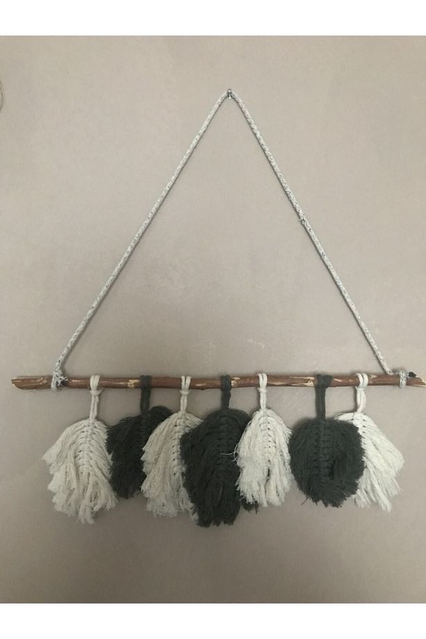 7 Yapraklı Makrome Dekoratif Duvar Süsü - 3