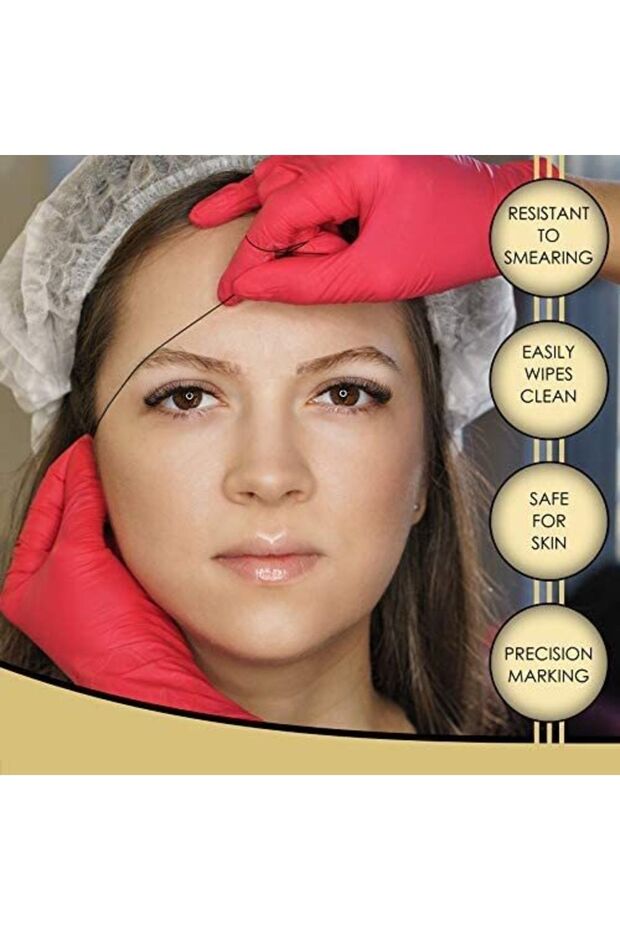 (20 METRE)microblading Tasarım Ipi- Mikroblading Boyalı Kaş Işaretleme Ipi - 3
