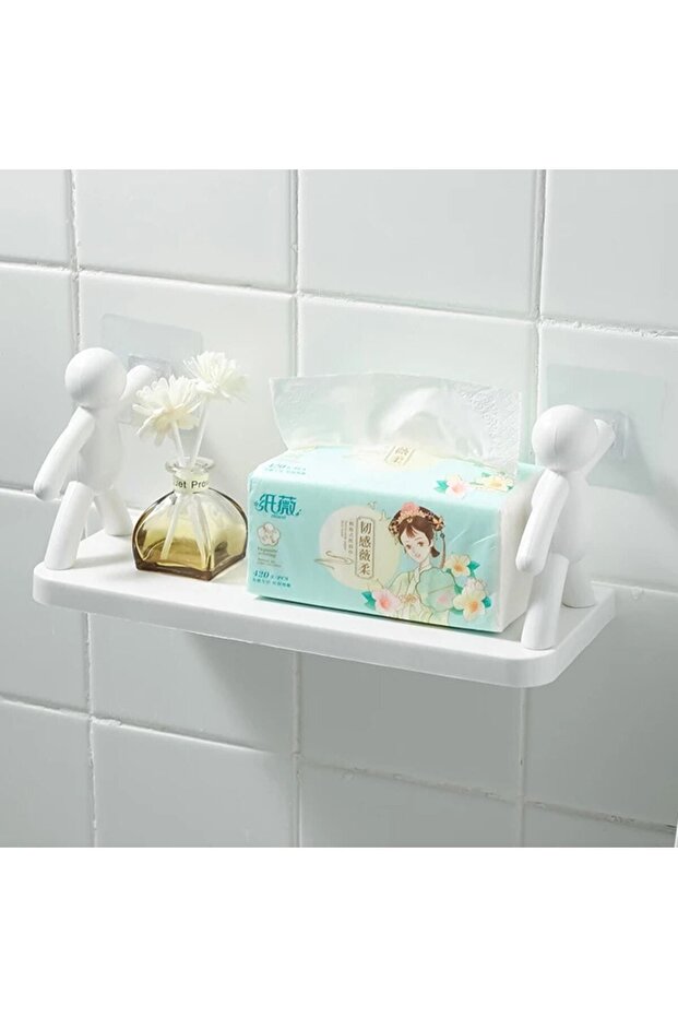Yapıskanlı Çöp Adam Şeklinde Organizer Duvar Raf (1 ADET) - 3