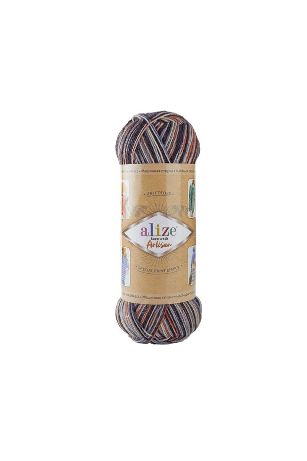 5 Adet Alize Superwash Artisan 9013 Ebruli - 1