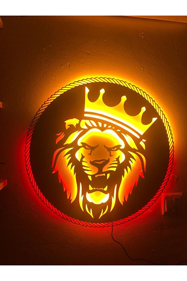 Aslan Led Işıklı Tablo - 2