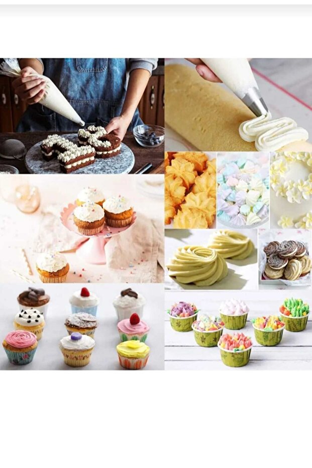 Cream Bag 50 Pieces Nylon Pastry Cookie Decorating Bag Whipped Cream Squeeze Bag