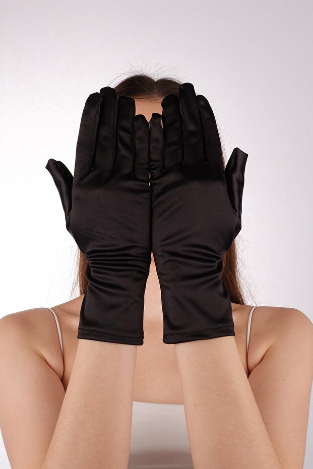 Satin Lycra Bridal Gloves 29 cm Dance & Opera Costume Gloves