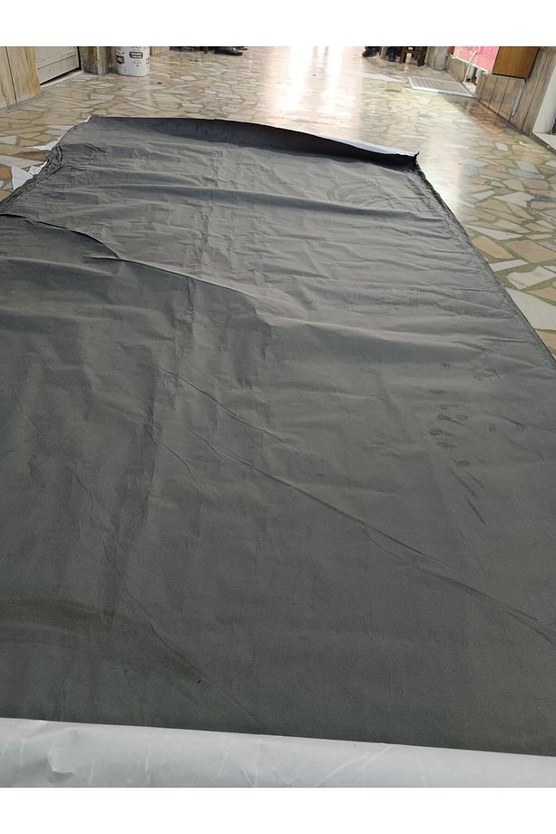 Kendinden Yapışkanlı Gri Alcantsan Kumaş 1 Metre / 140 Cm - 1