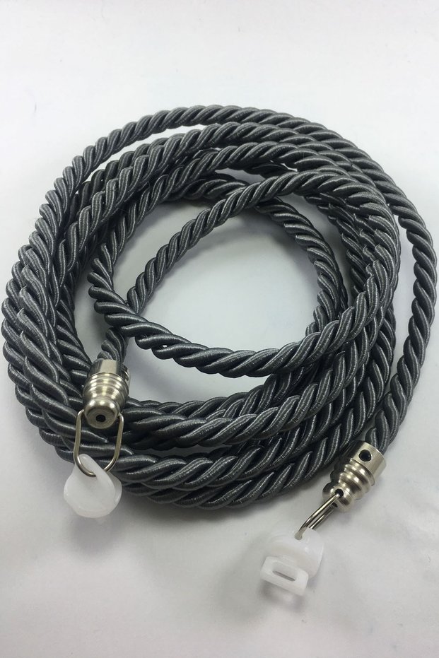 Double Breasted Curtain Tulle Background Collection Apparatus Rope Cord Braçol 300cm Metal End 1 Piece