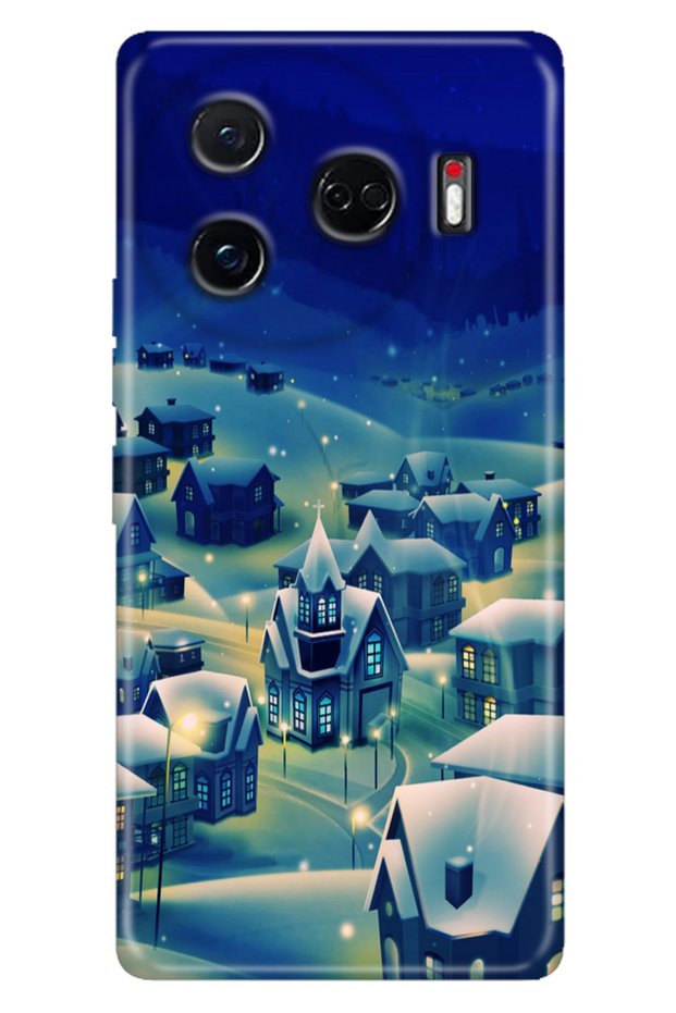 Camon 30 Pro 5g Compatible Case Patterned Printed Silicone Cold Village
