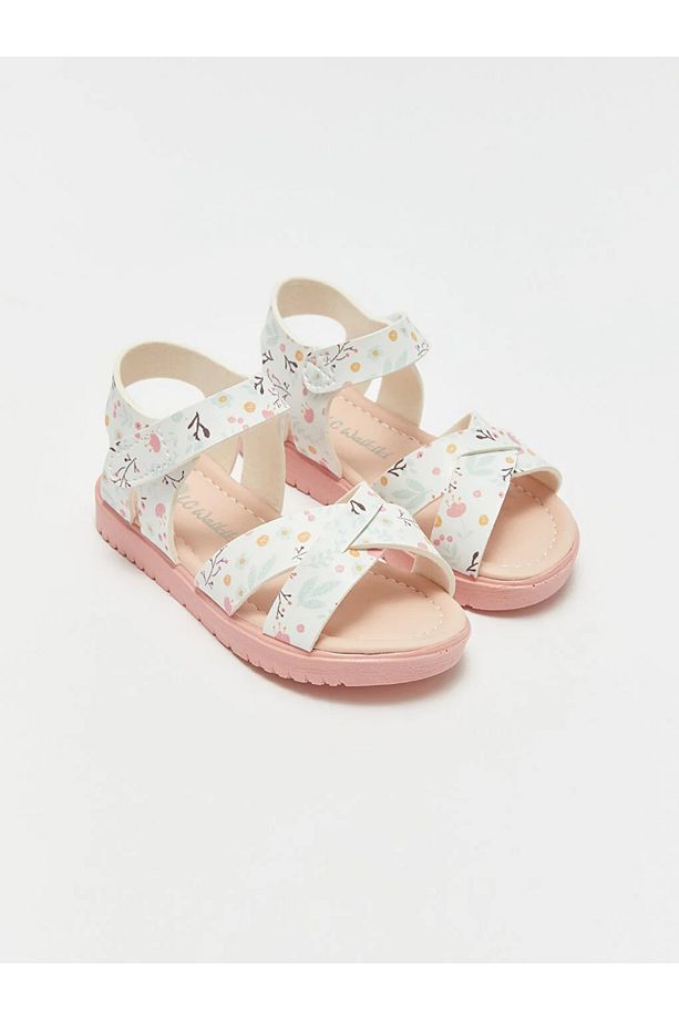 LCW STEPS Cırt Cırtlı Baskılı Kız Bebek Sandalet - 1