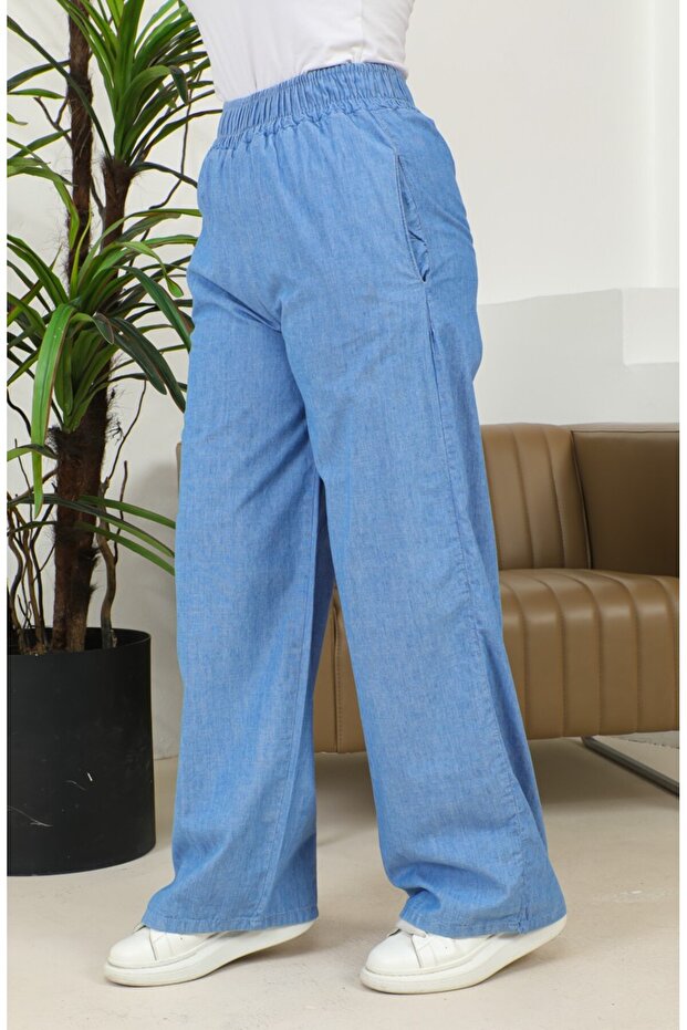 New Season - Thin Summer, Elastic Waist Wide Leg Jeans