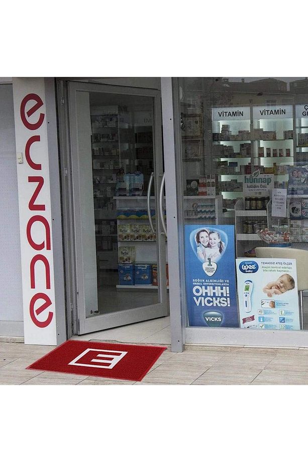 Eczane Kapı Önü Kırmızı Harfli Paspas 60 cm X 80 cm - 3