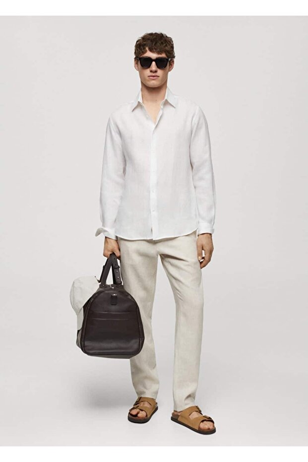 Hemd mit normaler Passform, 100 % Leinen - 2