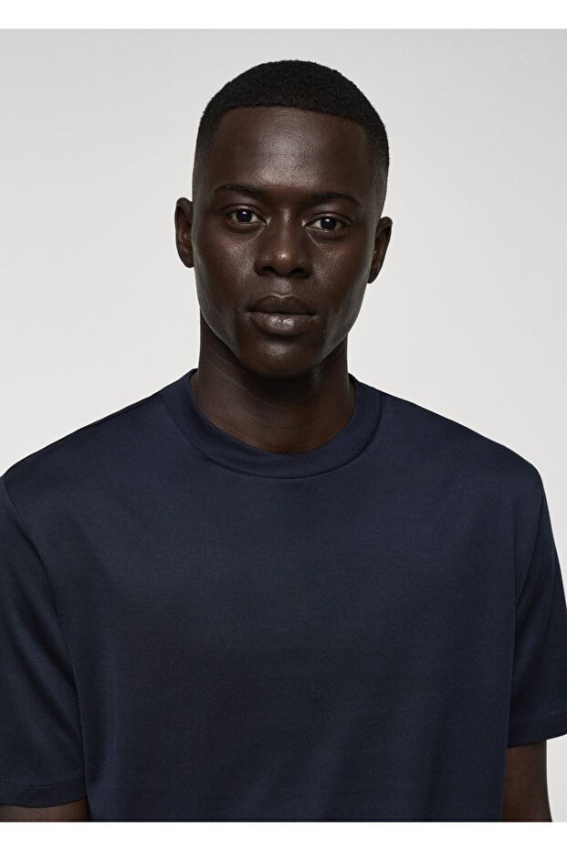 Merserize Slim Fit Tişört - 5