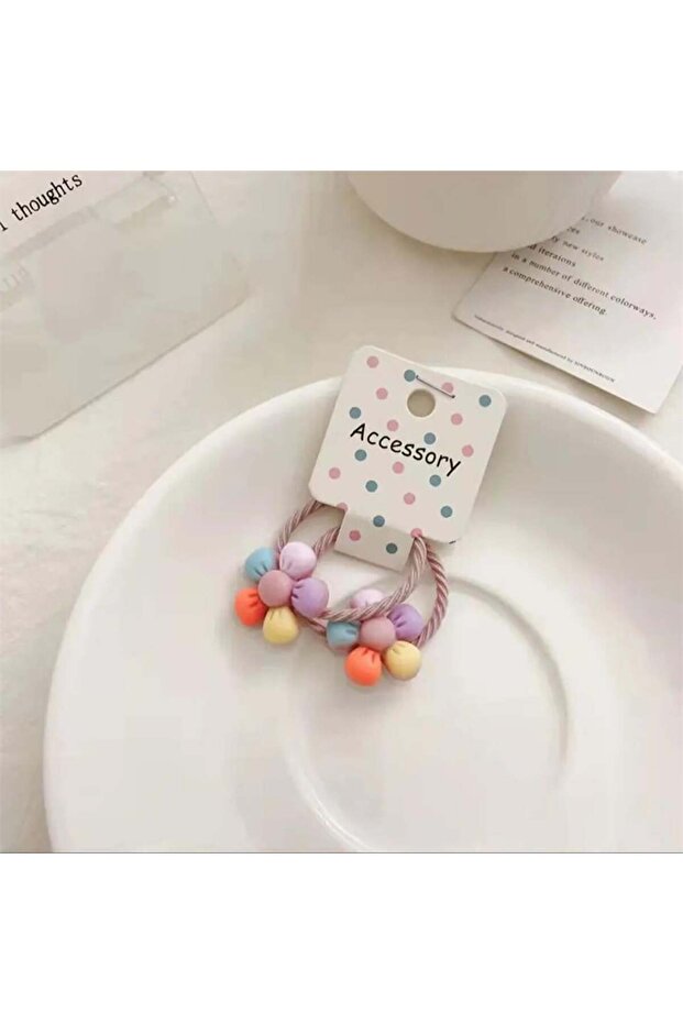 So Much Children's Cute Polymer Floral Rubber Buckle Set 2 Pieces
