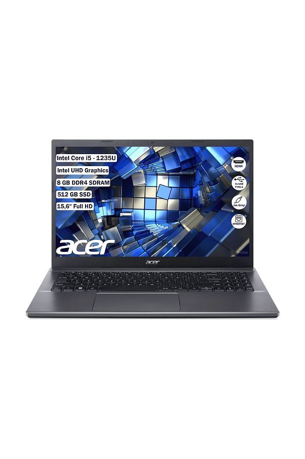 Extensa 15 Intel Core i5 1235U 8 GB 512 GB SSD Freedos 15.6" FHD Notebook NX.EGYEY.005 - 1
