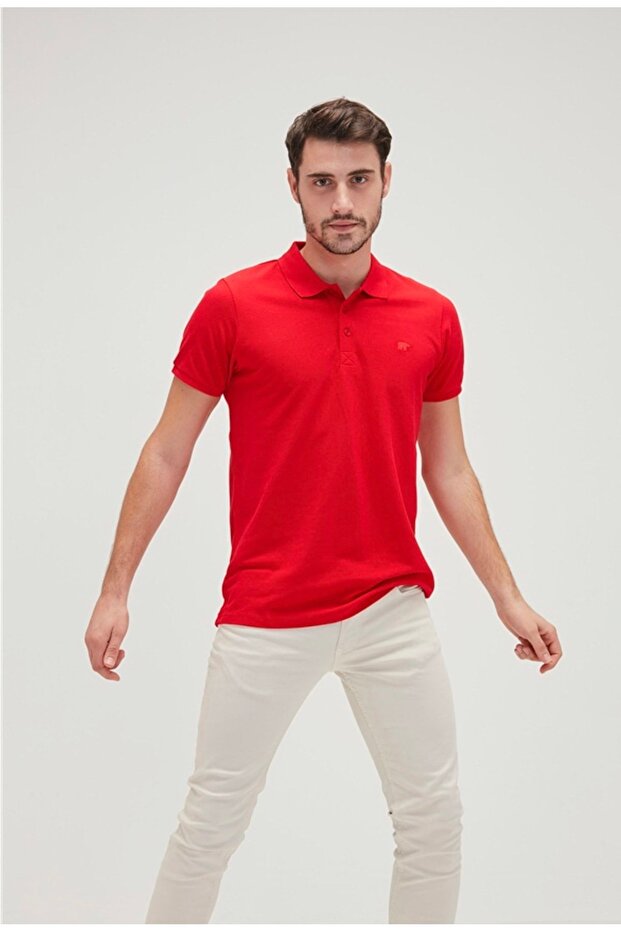 Unisex Polo Neck Tshirt Red New