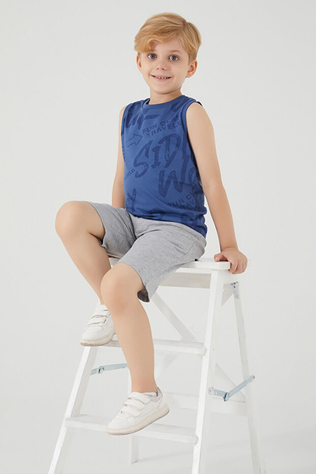 بدلة برمودا زرقاء للأولاد من روليبولي - 3