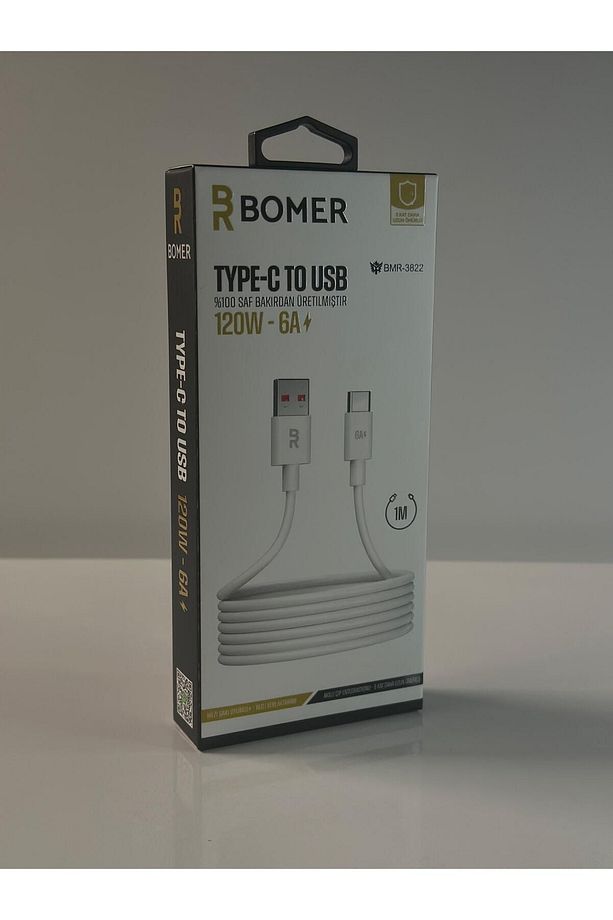 ŞARJ TYPE-C to USB 120 W 6A 1 METRE BOMER Hızlı Şarj Kablosu - 5