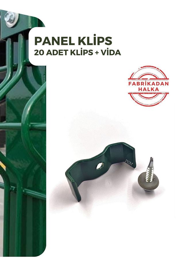 Ör-as Panel Çit Klips Bağlantı Aparatı 20 Adet (VİDA DAHİL) - 1