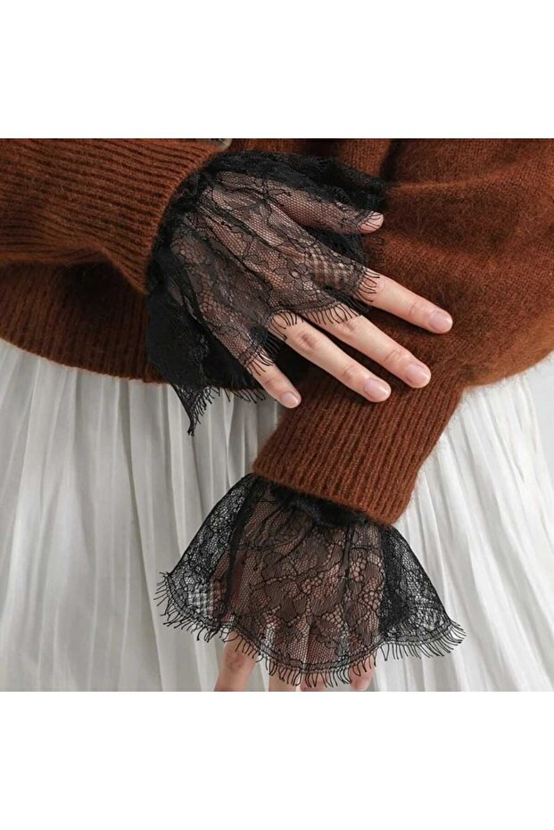 Dantel detaylı eldiven - 4