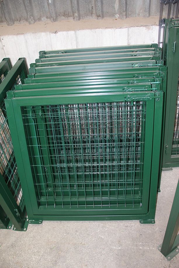 Bahçe Kapısı - Panel Çit Tel Kapısı - Kanatlı Kapı Yeşil 100 X 100 Cm - 4