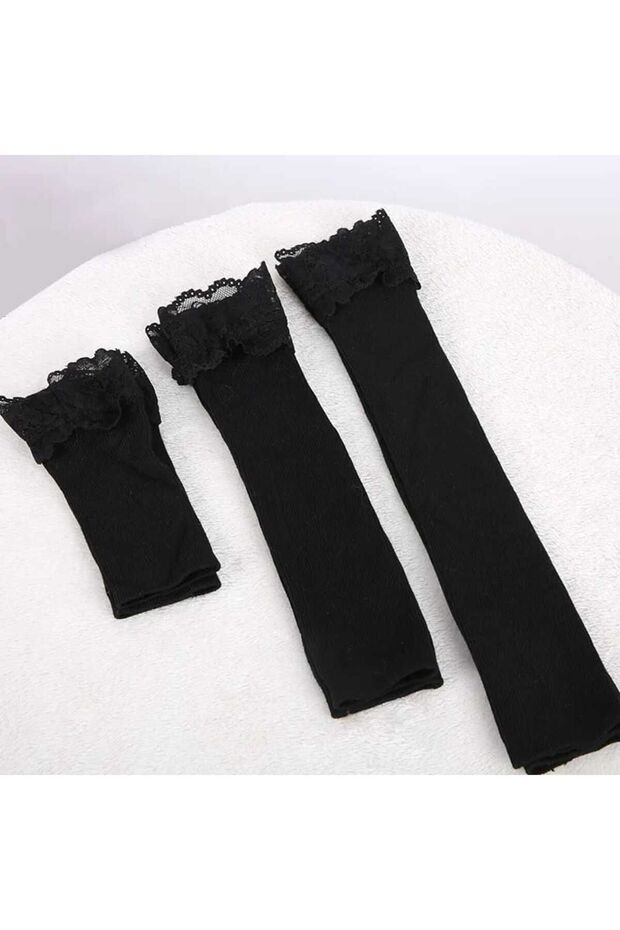 Kolluklu dantel eldiven - 2