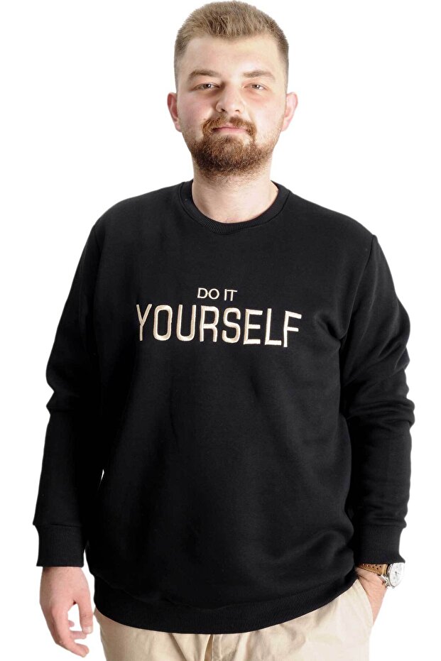 Ανδρικό μπλουζάκι Mode Xl Plus Size Do It Yourself 23168 Μαύρο - 1