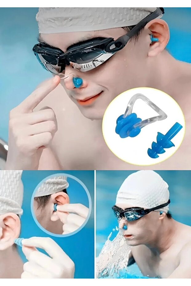 Ear Nose Plug Simple Pool Sea Water Leakage Prevention Set for Kids Swimmers