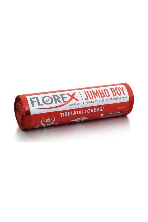 Tıbbi Atık Jumbo Çöp Poşeti/torbası-10 Rulo 80x110 cm. - 1