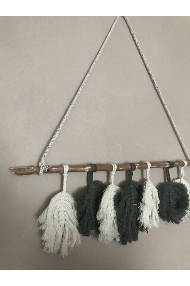 7 Yapraklı Makrome Dekoratif Duvar Süsü - 2